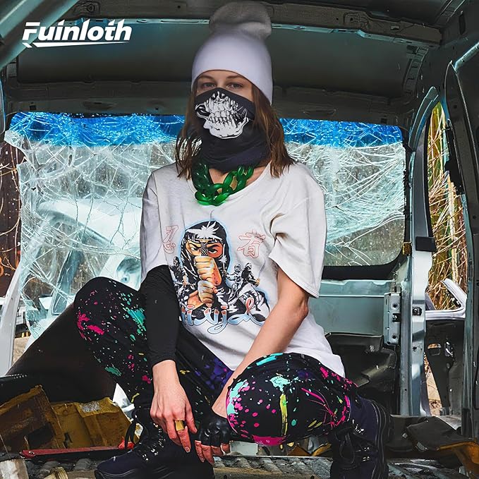 Fuinloth Balaclava Ski Mask, Motorcycle Cold Winter Scarf Windproof Warmth Neck Gaiter for Men/Women