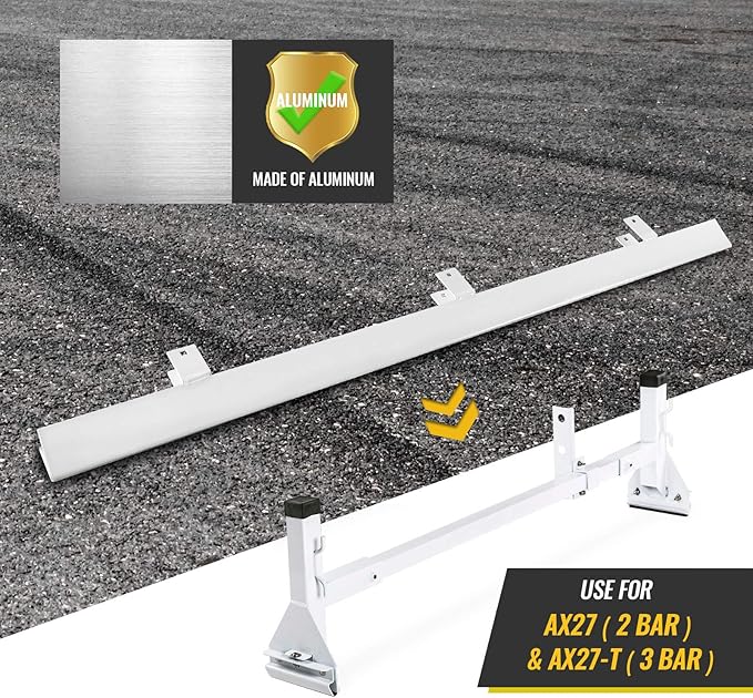 AA-Racks Aluminum 51" Ladder Rack Wind Deflector, Van Rack Accessory Model AX27 Series White