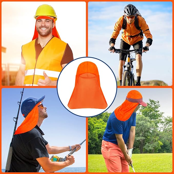 Sintege 6 Pieces Hard Hat Sun Shade Cooling Skull Cap Sun Neck Protector Quick Dry Neck Shade for Women Men