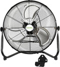 hykolity 20" High Velocity Floor Fan, 3-Speed 4650 CFM Heavy Duty Industrial Metal Shop Fan with Wall-Mounting System, Ideal for Commercial, Garage, Greenhouse and Gym