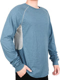 BOCOMAL FR Shirts for Summer Vented Mesh Loose Fit 4oz EX Lightweight Flame Resistant Base Layer CAT1 Crew Shirt