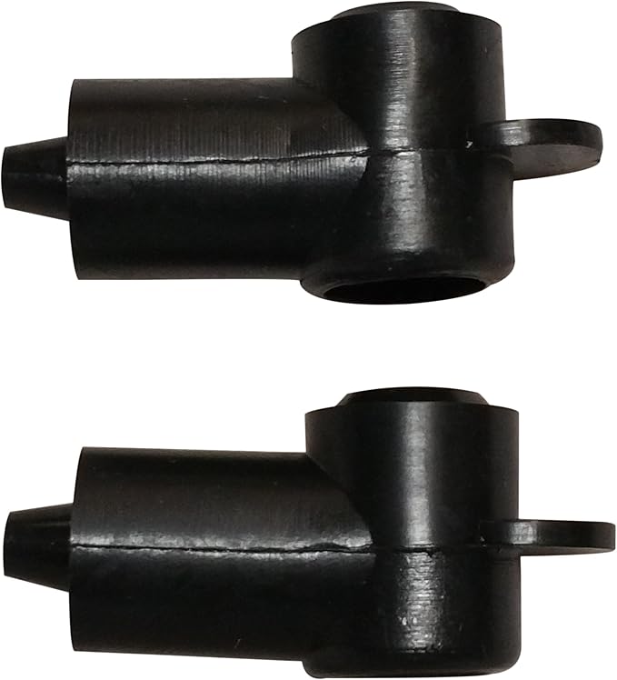 (Black) 1/4" Stud Terminal Cover - Electrical Battery Connection Insulator (2 Pack)