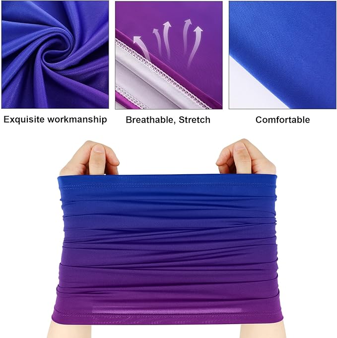 Geyoga 6 Pieces Summer UV Protection Cooling Neck Gaiter Face Clothing Neck Gaiter Mask Scarf Sunscreen Breathable Bandana