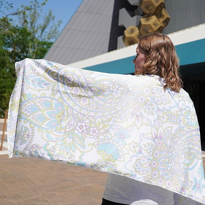 SHAKEitCOOL Large Cooling Shawl - Instant Heat Relief for Outdoor Events