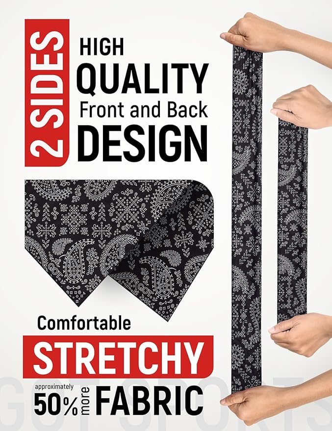 GOT Sports UPF 50+ Cooling Bandana for Men & Women - Thermoregulation, Moisture-Wicking, Sun Protection Bandana Neck Wraps