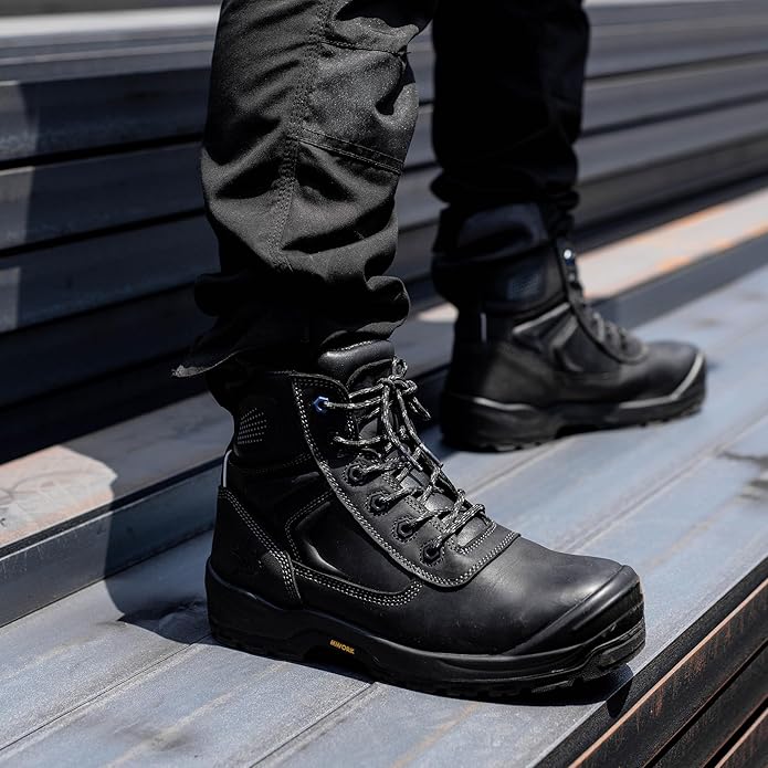 MWORK 6" Safety Work Boots For Men Water Resistant Composite Toe Puncture Resistant EH Non Slip No Metal ASTM F2413-18 Comfortable&Durable MW9276