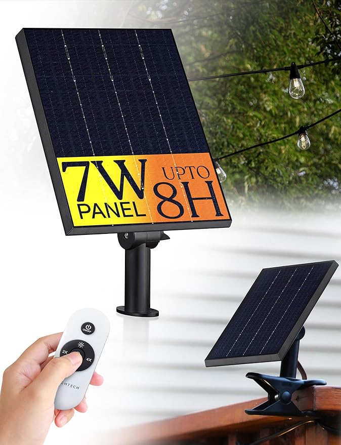 Brightech Ambience Pro Replacement Solar Panel - Compatible Only with Brightech Solar Powered Outdoor String Lights with White Color Changing Capacity - 1 Solar Panel, 7W