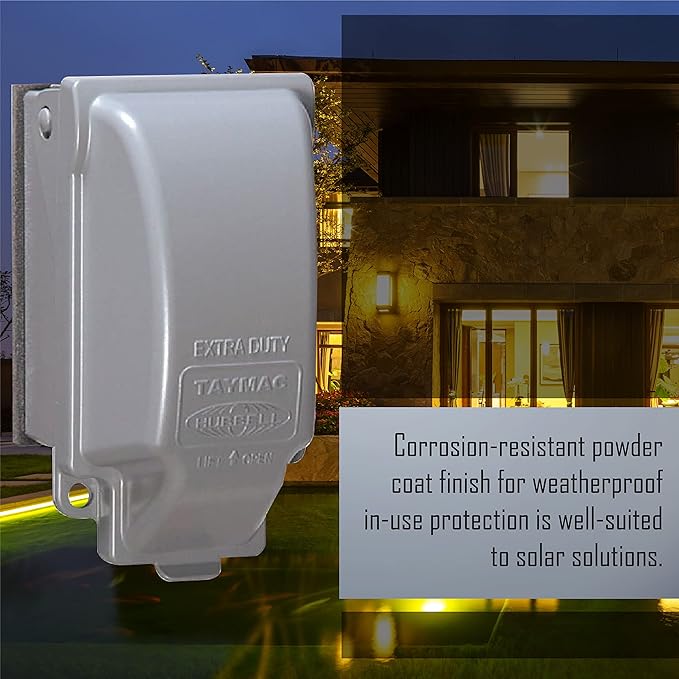 TayMac MX3200 RaynGuard Extra Duty Metal Weatherproof in-Use Cover,1-Gang,Gray,3.55 x 3.37 x 6.12 inches,(Pack of 4)