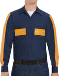 Red Kap Men's Industrial 2 Piece Lined Collar Work Shirt