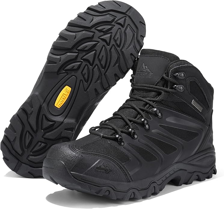 NORTIV 8 Men's Ankle High Waterproof Hiking Boots Outdoor Lightweight Shoes Trekking Trails Armadillo