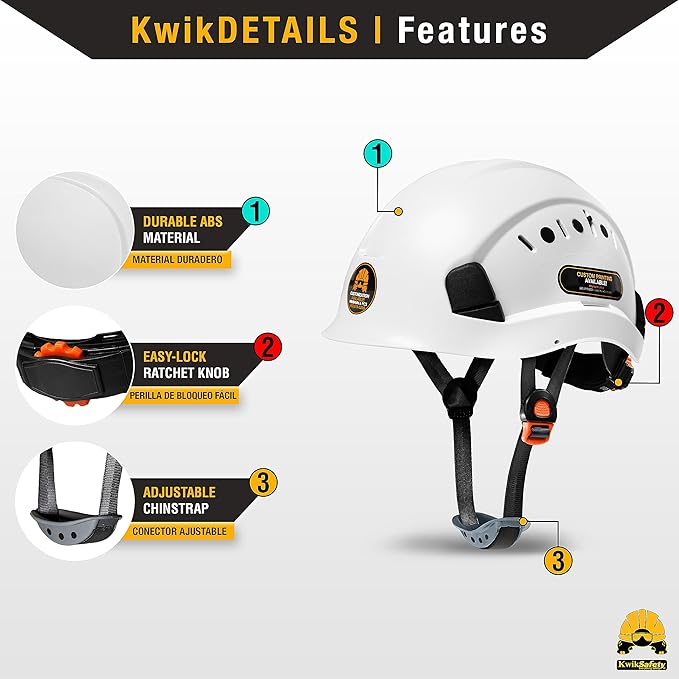 KwikSafety - Charlotte, NC - Hard Hats [Full Brim, Cap Style, Climbing Style] Type 1, Class C ANSI OSHA