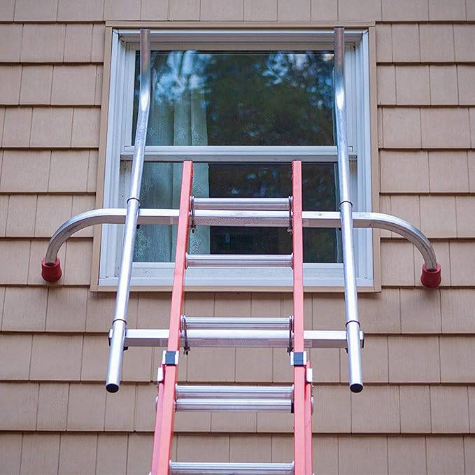 Safety Rails and Standoff for Ladder Extension - Stabilizer for Fall Protection