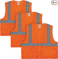 Ergodyne Unisex 3-pack Type R Class 2 Economy Mesh Vest 3PK, Orange, Large-X-Large US