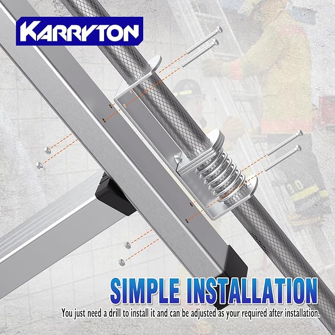 Blue Ladder Levelers for Type II,I and IA Extension Ladders up to 32’,with Anti-Slip Threaded and Adjustable Extension Ladder Legs for Stairs and All Surfaces - Pair (Standard Version （20"）)