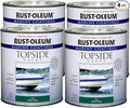 Rust-Oleum 207007-4PK Marine Coatings Topside Paint, Quart, Deep Green, 4 Pack