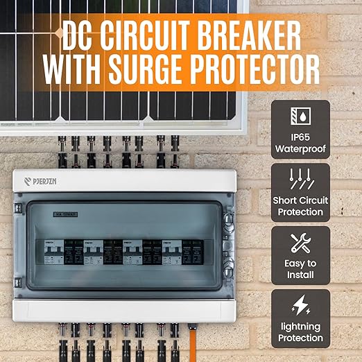 Solar Combiner Box (1 in 1 Out/2 in 2 Out/3 in 3 Out/4 in 4 Out) PV Combiner Box with 1000V DC 40A MCB & 20-40KA SPD Power Distribution Box (4String 4in4out)