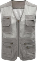 Gihuo Men's Fishing Safari Vest with Pockets for Summer Travel