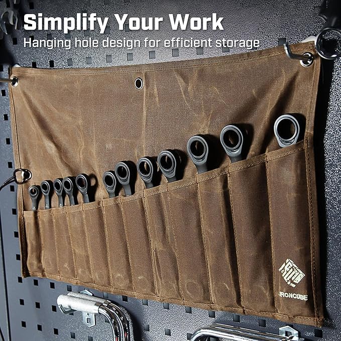 Tool Pouch, Roll-Up Storage Bag for Hand Tools & Wrenches