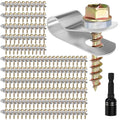 T304 Stainless Steel Wire Fence Clips, Fasteners Post Screw with Wire Fixer, Agricultural Fencing Fence Wire Clamps for 4, 6, 8,10 and 12-16Gauge Wire Fencing Livestock Fencing Clips for Wood(200PCS)