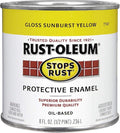Rust-Oleum 7747730 Stops Rust Brush On Paint, Half Pint, Gloss Sunburst Yellow