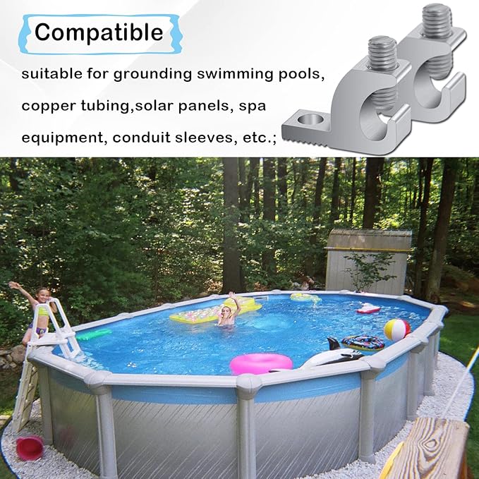 20 Packs Pool Bonding Lug with Corrosion-Resistant and High-Conductivity Aluminum, 4-14 Wire Range