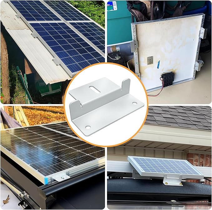 16 Units Solar Panel Mounting Z Brackets Lightweight Aluminum Corrosion,Solar Panel Mounting z Bracket, Supporting for RV, Roof, Boat,Wall and Other Off Gird Roof