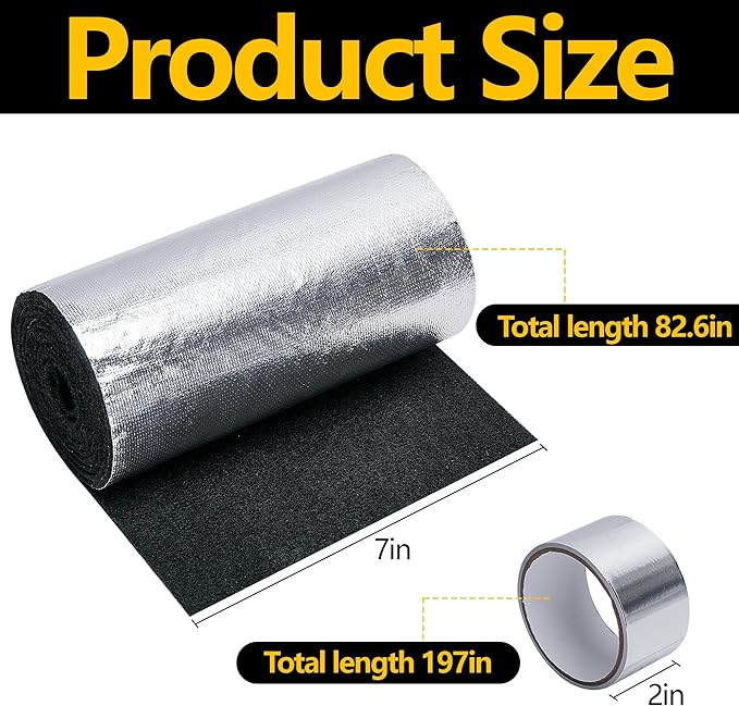 82.6 x 7 Inches Car Battery Insulation Kit,Universal Battery Blanket for Cold Weather Protector,Car Battery Insulation Cover for Vehicle Truck RV Batteries