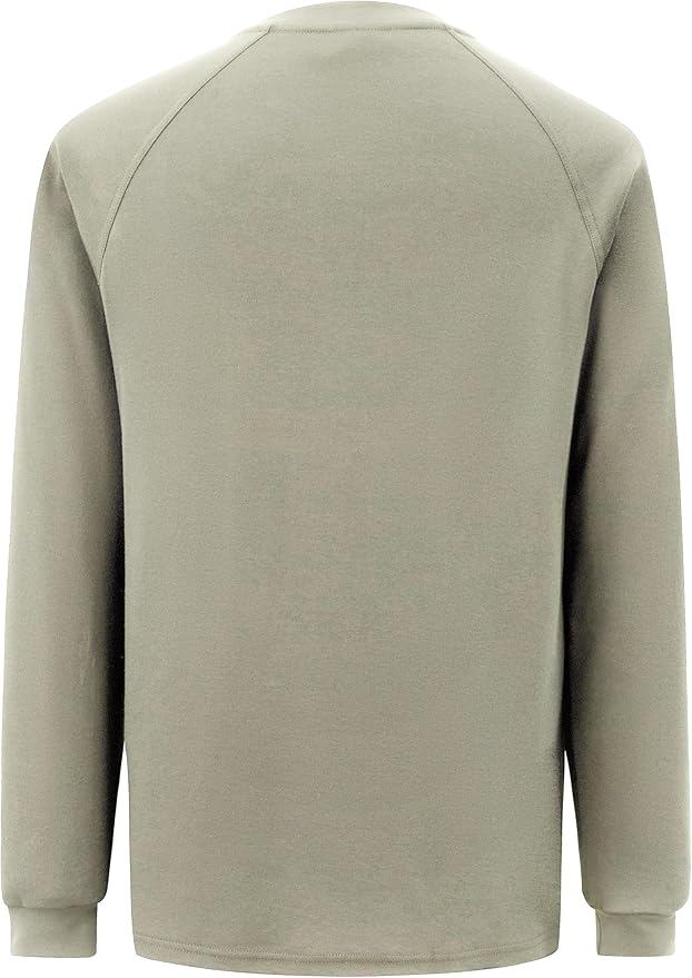 Ubon FR Shirts for Men Welding Shirt Flame Resistant Long Sleeve Work Shirts 6.5 Oz FR Clothing