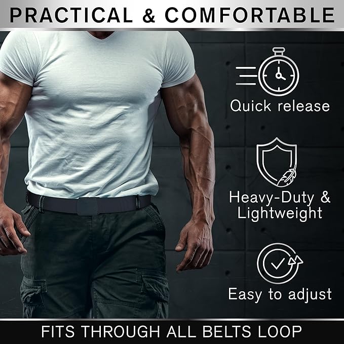 TECEUM Tactical Belt – Heavy-Duty & Quick Release – Military, Work, Rigger, Duty & Utility Belt for Men