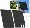 5V 8W Solar Panel for Security Camera, For Bird Feeder, 4G AOV Trail Cam, Ring Tapo Eufy Vicohome Eseecloud, Native USB-C, Micro-USB & DC 3.5mm*1.35mm, 23% Conversion, 9.8 Ft, 180 Days Exchange Policy
