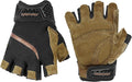 HANDLANDY Fingerless Work Gloves for Mens & Women, Uwrist Half Finger Shock-Absorbing Breathable Glove
