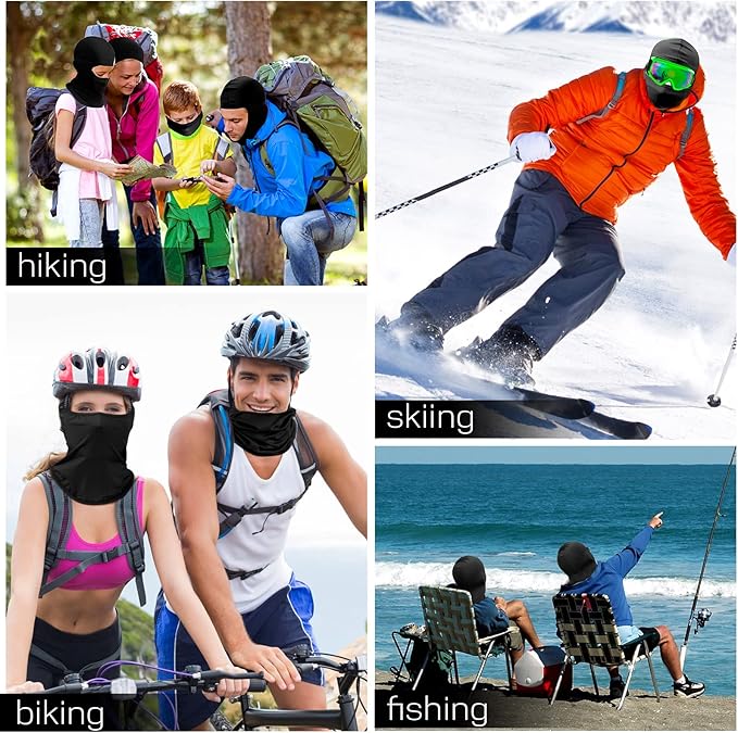 30 Pcs Balaclava Ski Face Mask Full Face Cover Mask UV Protection Cooling Neck Gaiter Summer for Men Women Winter Outdoor