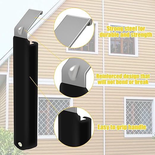 2pc 7in Vinyl Siding Removal Tool with Steel Blade and Long Handle,Vinyl Installation and Removal Tool,Without Causing Any Damage to The Siding(2)
