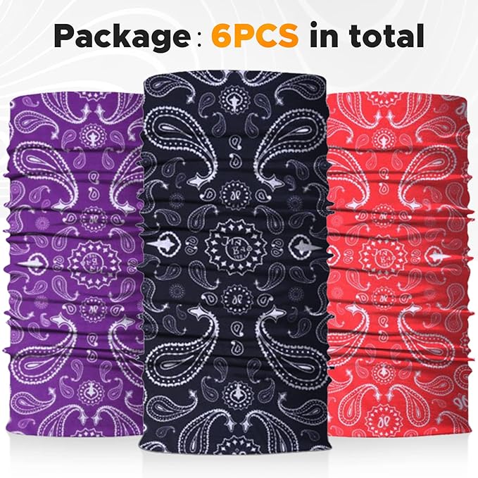 JOEYOUNG Headwear, Bandana, Neck Gaiter Head Wrap Headband Balaclava Magic Scarf