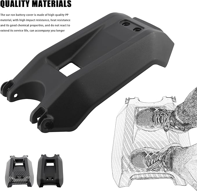 Motorcycle Battery Cover Electric Dirt Bike Battery Guards Protect for Surron Light Bee X/Surron Light Bee S/X160/X260-Black
