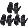 HANDLANDY Work Gloves Mens & Women 3 Pairs, Utility Safety Mechanic Working Gloves Touch Screen, Flexible Breathable Yard Work Gloves (2X-Large, Black)