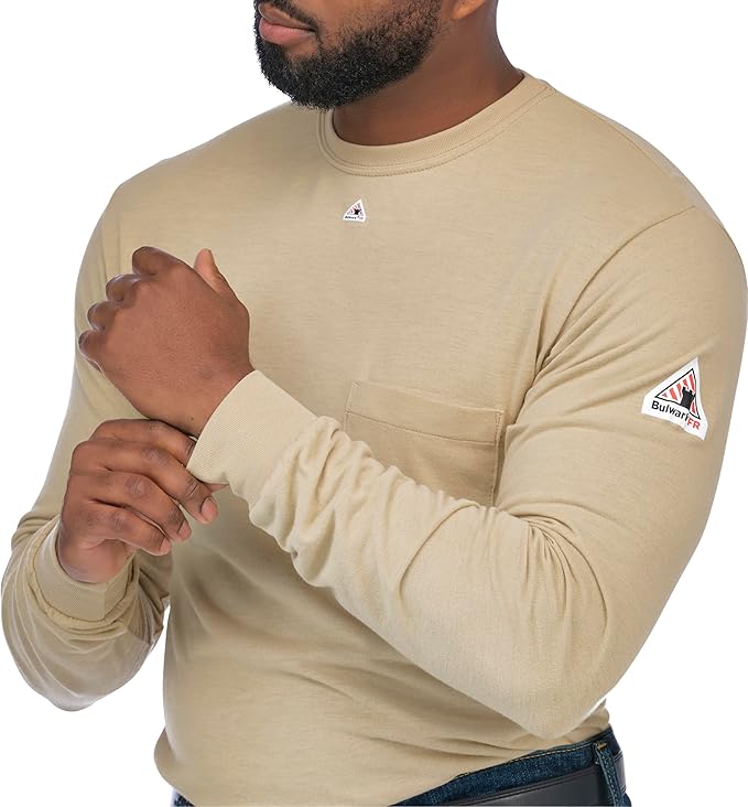 Bulwark FR Men's Fire Resistant Long Sleeve Lightweight T-Shirt