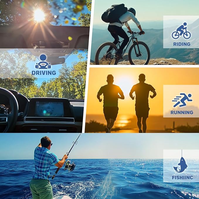Bio-th Night Driving Glasses Anti Glare, Polarized Night Vision Glasses for Driving, HD Yellow Tint Lens for Rain, Fog & Dark