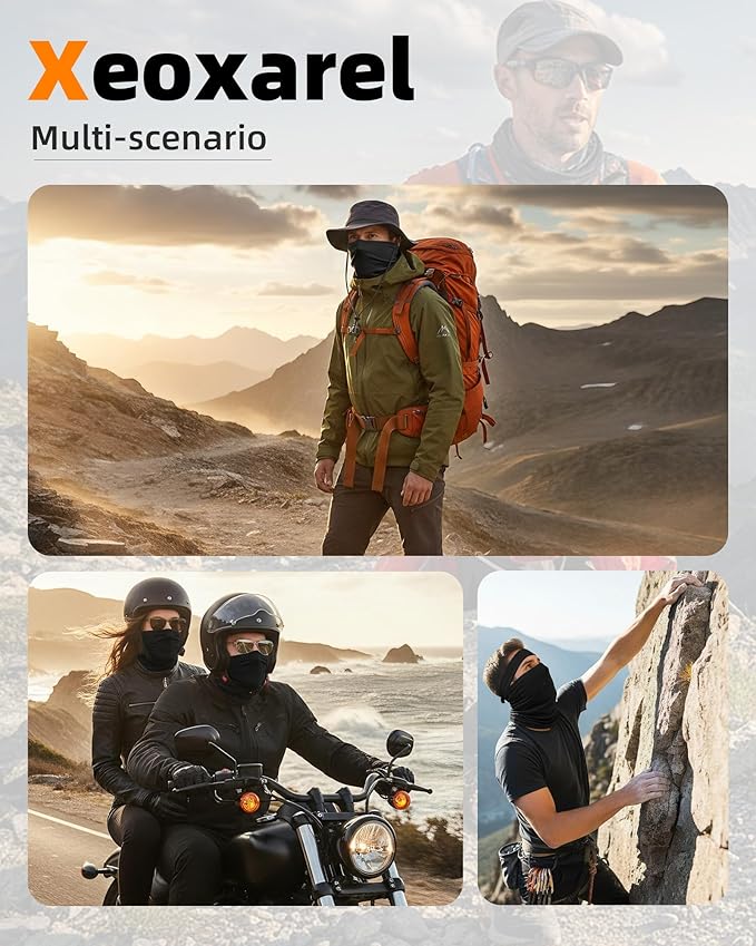 Xeoxarel Neck Gaiter, 7 Pack Cooling UV Protection, Bandana Face Mask Scarf for Men and Women