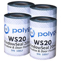 POLYGUARD WindowSeal Window and Door Flashing Tape, 9 in x 100 ft Roll, 20 mil Thick, Self-Sealing & Self-Adhering Waterproof Barrier, Pack of 4