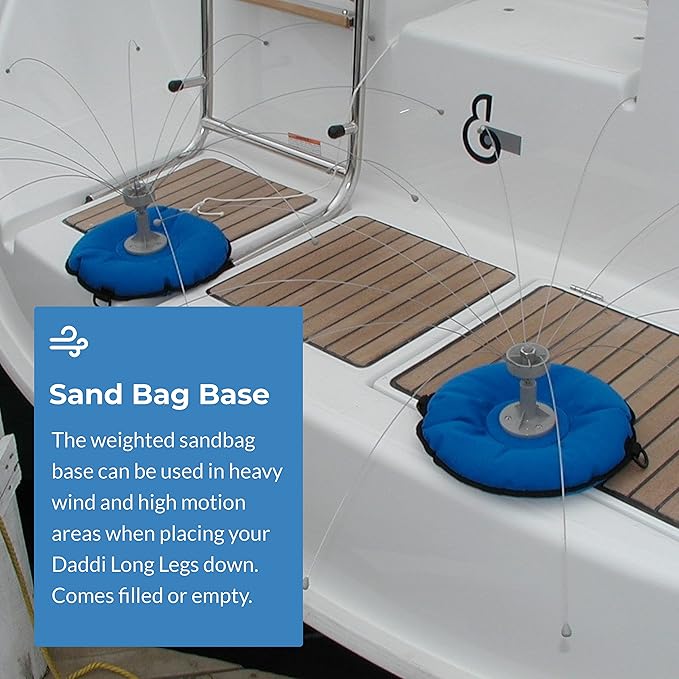 Bird Barrier Sand Bag Boat Base – for Use Daddi Long Legs | Empty - Add Your own Sand | Keep Birds Away from Your Boat - Daddi Long Legs Sold Separately