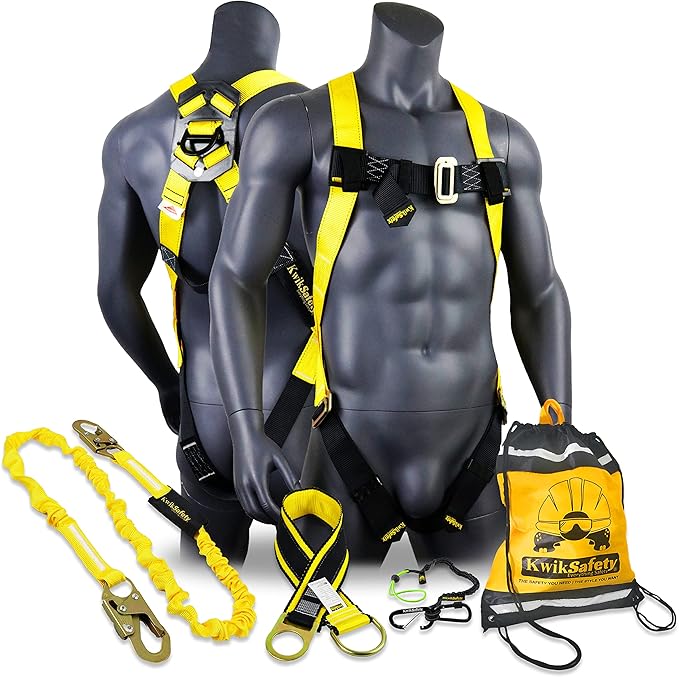 KwikSafety - Charlotte, NC - TORNADO Fall Protection Safety Harness [Full Body Single D-Ring] Construction ANSI Tested OSHA