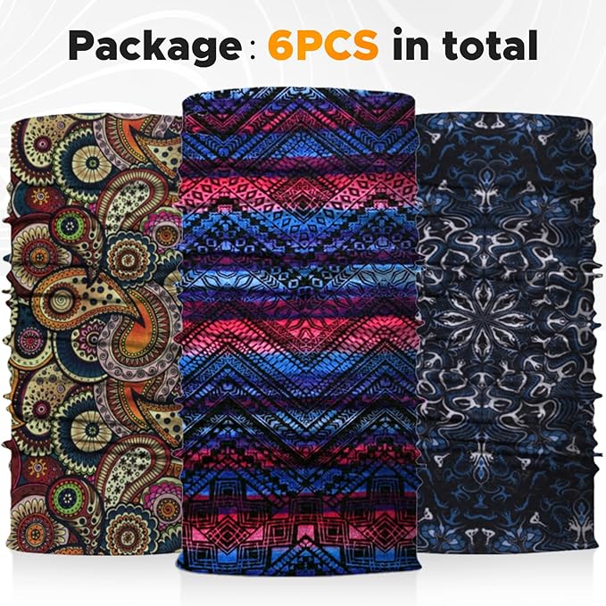 JOEYOUNG Headwear, Bandana, Neck Gaiter Head Wrap Headband Balaclava Magic Scarf