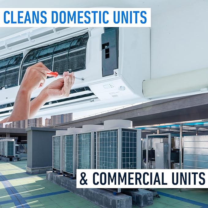 Essential Values Coil Cleaner for AC Unit (Gallon) | AC Coil Cleaner That is Non Foam Formula for Condenser Coils - Heavy Duty Professional Grade & For Commercial & Residential Air Conditioner