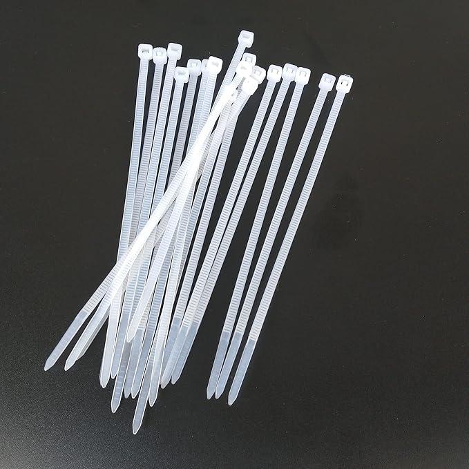 Zip Ties 500 pcs 4 inch Cable Zip Ties Heavy Duty, Premium Plastic Wire Ties with 40 LBS Tensile Strength, UV Resistant Cable Ties, Self-Locking White Nylon Tie Straps