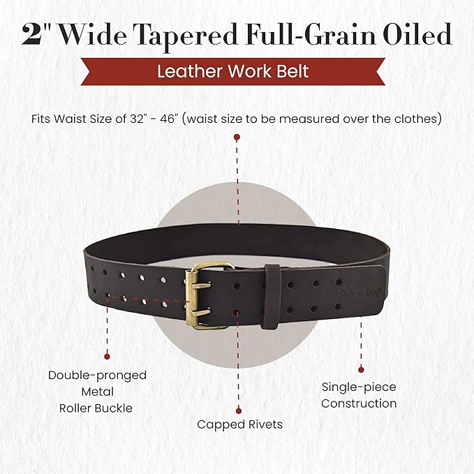 Style n Craft Work Belt, Durable and Rugged Belt