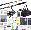 Goture Fishing Rod and Reel Combos, 1.8M-2.7M Carbon Fiber Telescopic Fishing Pole with Spinning Reel, Lures Set, 900D Carrier Bag, Travel Full Kit for Freshwater Saltwater, Beginners & Anglers