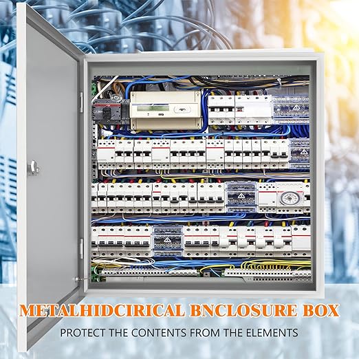 Outdoor Electrical Box 24 x 24 x 8'' Nema 4X Enclosure Waterproof Junction Box Electrical Enclosure Lockable Weatherproof Enclosure Box