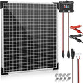 Voltset 50W 24V Solar Panel Kit, Solar Battery Maintainer with MPPT Charge Controller Adjustable Bracket, Solar Battery Charger for RV Car Boat Tractor and Camping