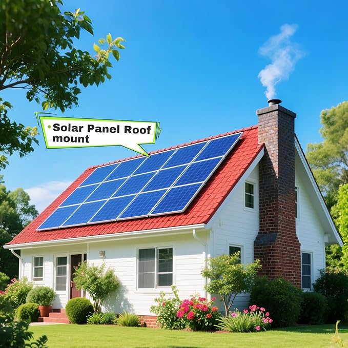 8 Pack 45inch Adjustable Solar Panel Tilt Mount Brackets with Foldable Tilt Legs for 45" Panels | 2400Pa Windproof Adjustable Brackets Kit for RV/Roof/Ground Fits EcoFlow/Jackery/Bouge RV